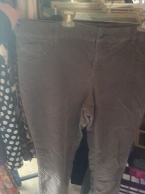 Women’s Slim Straight Jeans corduroy size 22-24w - light gray